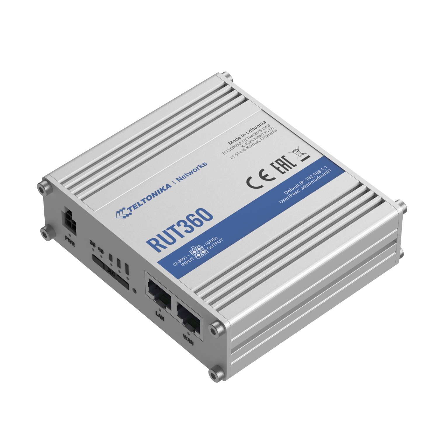 20078002 Teltonika 4G router met 1 LAN-Poort en 1 WAN-Poort (300 Mbps)