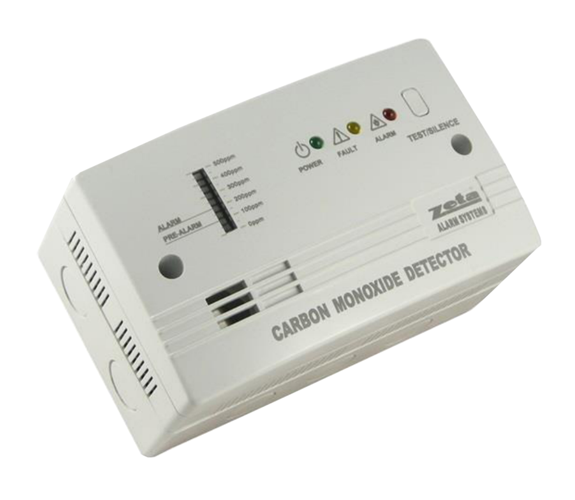 30010002 CO-melder, 230VAC/9-28VDC, 2 x relaisuitgang alarm, 5V uitgang