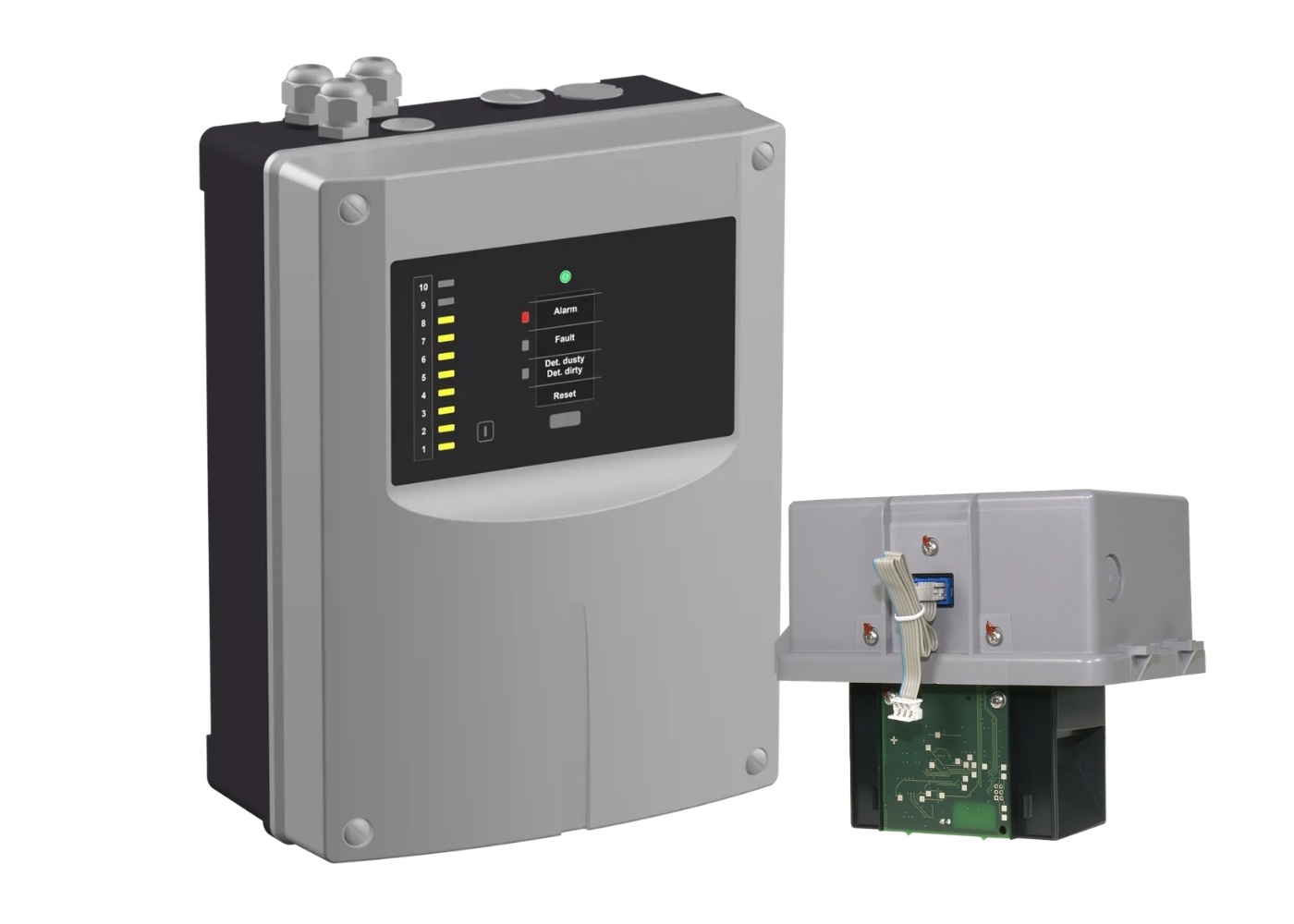 30040071 Aspiratiesysteem met 1 aanzuigbuis met een uitgebreid display, inclusief SSD 535-3 hooggevoelige detector