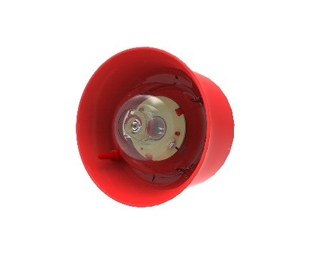 30042519 Geadresseerde combi-sirene, rode behuizing, wandmontage, EN54-23