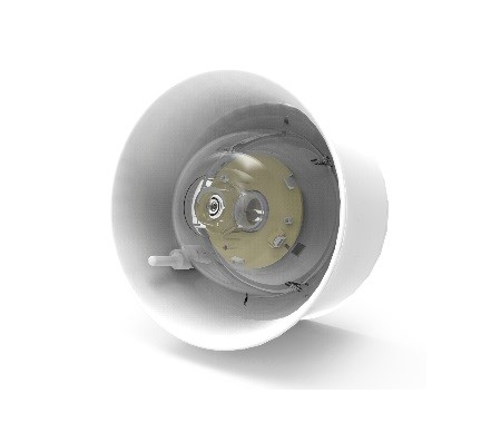 30042520 Geadresseerde combi-sirene, witte behuizing, wandmontage, EN54-23