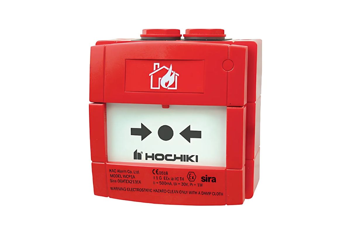 30044002 Hochiki Intrinsiek veilige handbrandmelder met rode backbox