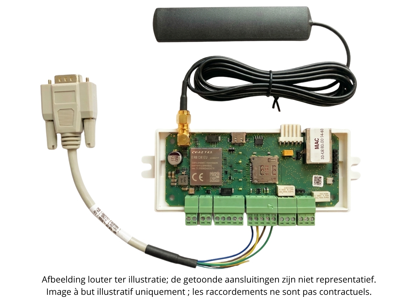 30050136 Universele LAN/4G kiezer + Seriële kabel met 1 mannelijke DB9 connector, 2.5m