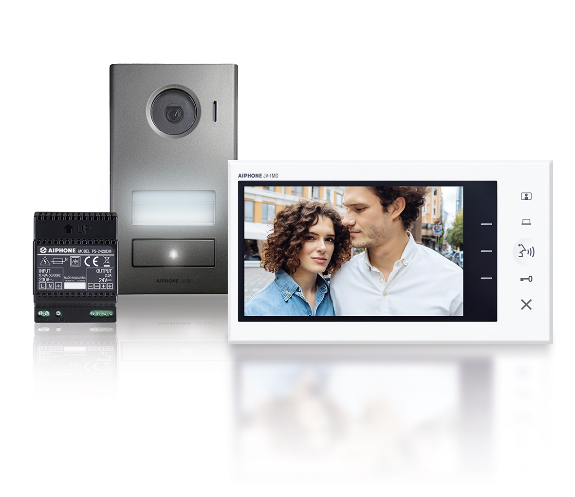 40020148 Videokit met 7" binnenpost en opbouwdeurpost, Antivandaal