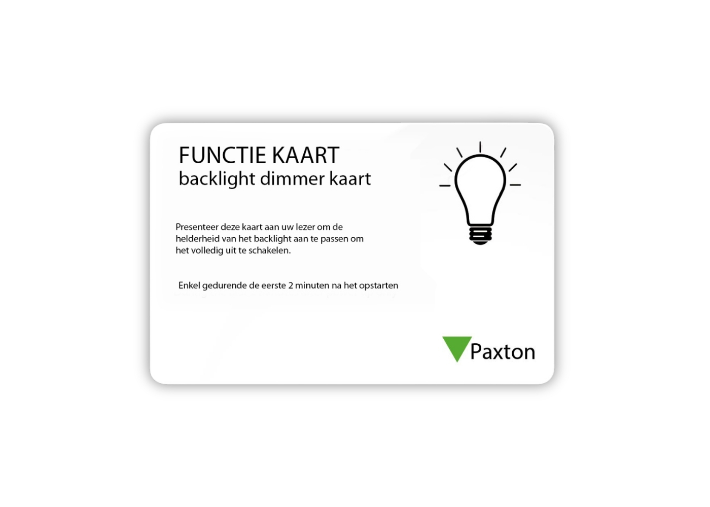 40040127 Net2 - Kaartlezer functie kaart, Led dimmen