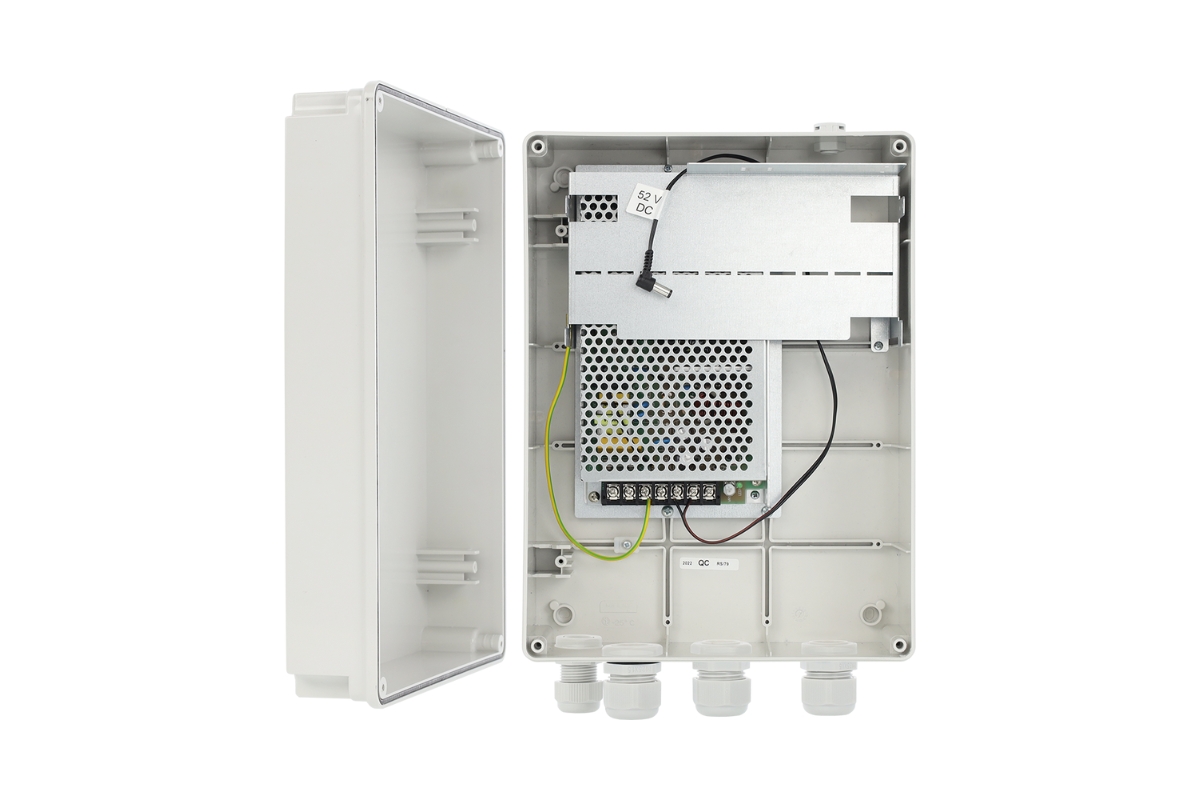 40060050 Behuizing met voeding voor PoE-switches, 52VDC/120W, ABS-behuizing IP56
