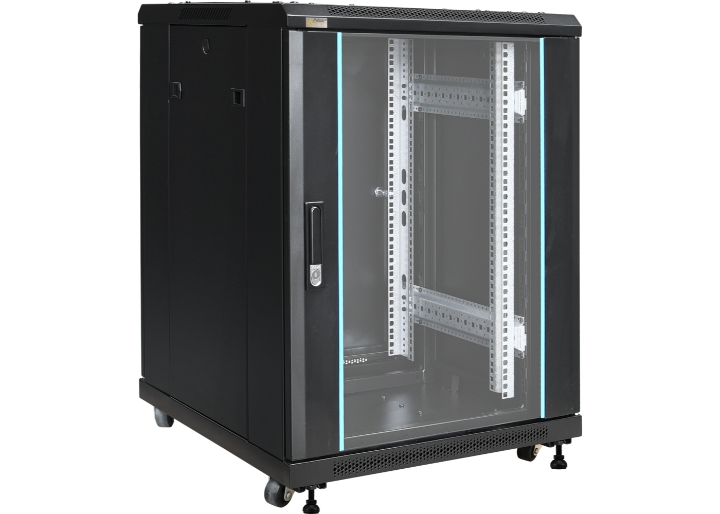 40060086 Easy-Rack vloer patchkast met glazen deur. 15U, 600mm diep, geassembleerd
