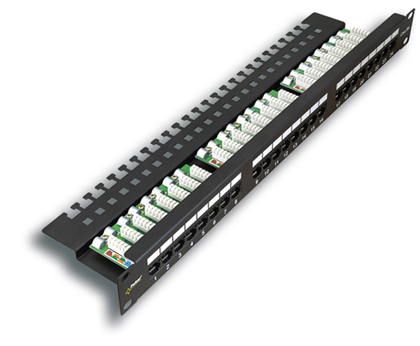 6000077 Easy-Rack patchpaneel 24-voudig UTP Cat5e.