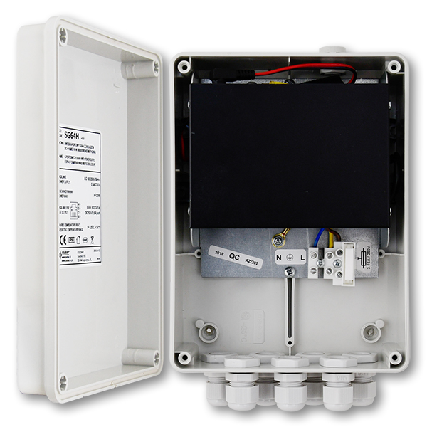 6000099 Pulsar 6-poort switch 10/100/1000 Mb/s 4x PoE, 2x Uplink in waterdichte behuizing