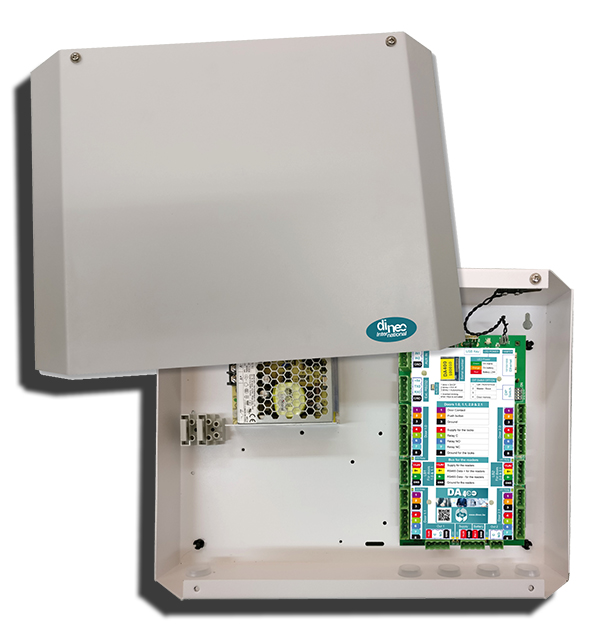 300014 DA-400 Centrale in behuizing met 5A voeding voor maximum 4 lezers / 4 deuren
