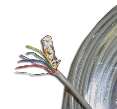 C03904 Kabelrol : 100 meter, grijs Y(st)Y Dca-s3,d2,a3  4x0,5 mm