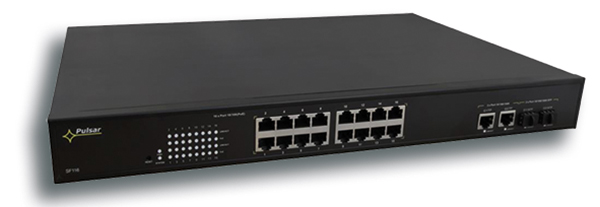 6000061 Pulsar 18-poort switch 10/100 16x PoE